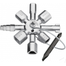 Ключ универсальный KNIPEX TwinKey для электрошкафов с битой и переходником KN-001101