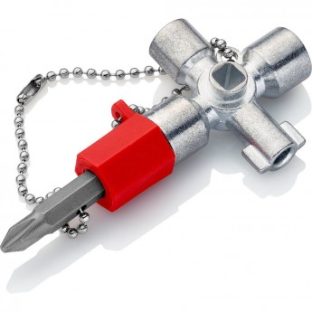 Ключ для электрошкафов KNIPEX с битой PH2 и адаптером 1/4 KN-001102
