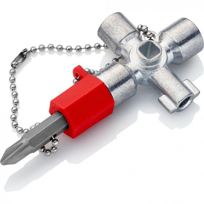Ключ для электрошкафов KNIPEX с битой PH2 и адаптером 1/4 KN-001102