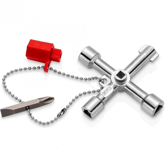 Ключ для электрошкафов KNIPEX с битой и переходником 76 мм KN-001103