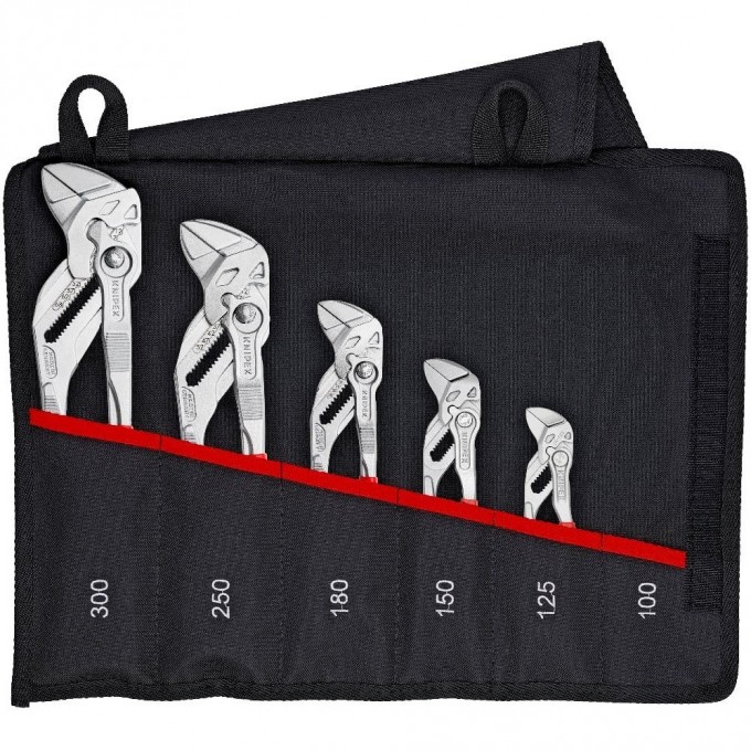 Набор переставных-гаечных клещей KNIPEX из 5 предметов в сумке-скрутке KN-001955S4