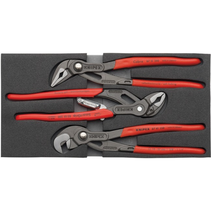 Набор переставных клещей KNIPEX из 3 предметов в лотке KN-002001V03