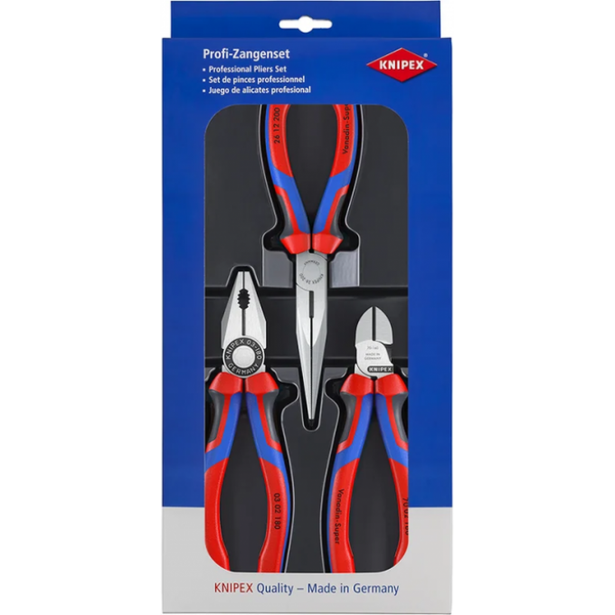 Набор инструментов для слесарных и электромонтажных работ KNIPEX 3 предмета KN-002011