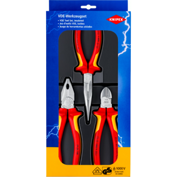 Набор диэлектрических инструментов для электроники KNIPEX 3 предмета до 1000 В KN-002012