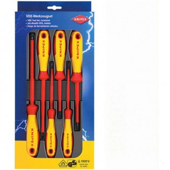 Набор диэлектрических отверток KNIPEX 6 предметов KN-002012V01