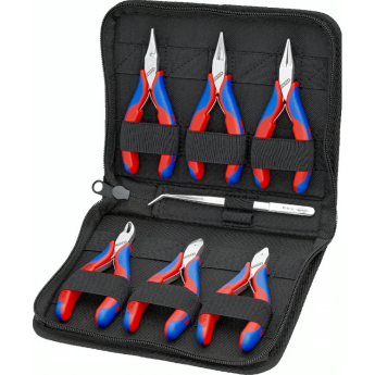 Набор прецизионных плоскогубцев и бокорезов KNIPEX для монтажных работ 7 предметов KN-002016