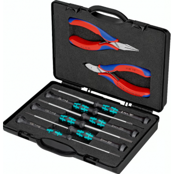 Набор инструментов для электроники KNIPEX антистатический (ESD) 8 предметов KN-002018