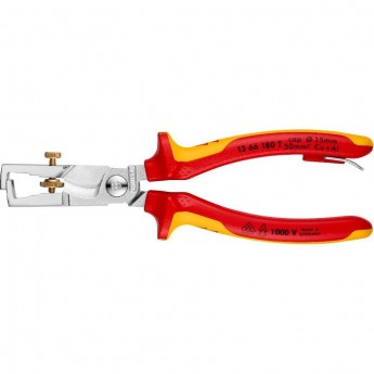 Стриппер для снятия изоляции KNIPEX для одножильных, многожильных и тонких проводов KN-1366180TBK