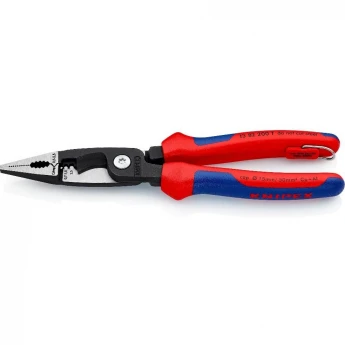Плоскогубцы универсальные KNIPEX для электромонтажных работ со страховочным креплением 200 мм KN-1382200T