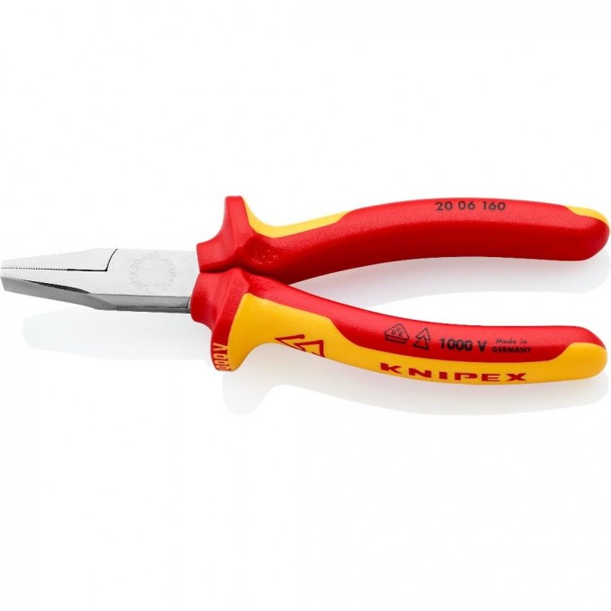 Плоскогубцы тупоносые VDE KNIPEX 160 мм KN-2006160