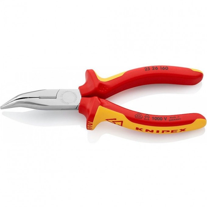 Длинногубцы с режущими кромками KNIPEX 160 мм хромированные KN-2526160