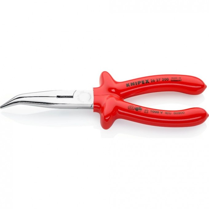 Длинногубцы с изогнутыми губками KNIPEX 200 мм KN-2627200