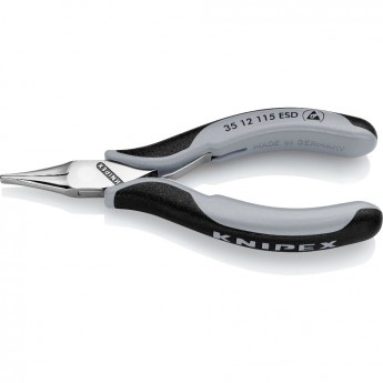 Тонкогубцы захватные антистатические KNIPEX для электроники 115 мм KN-3512115ESD