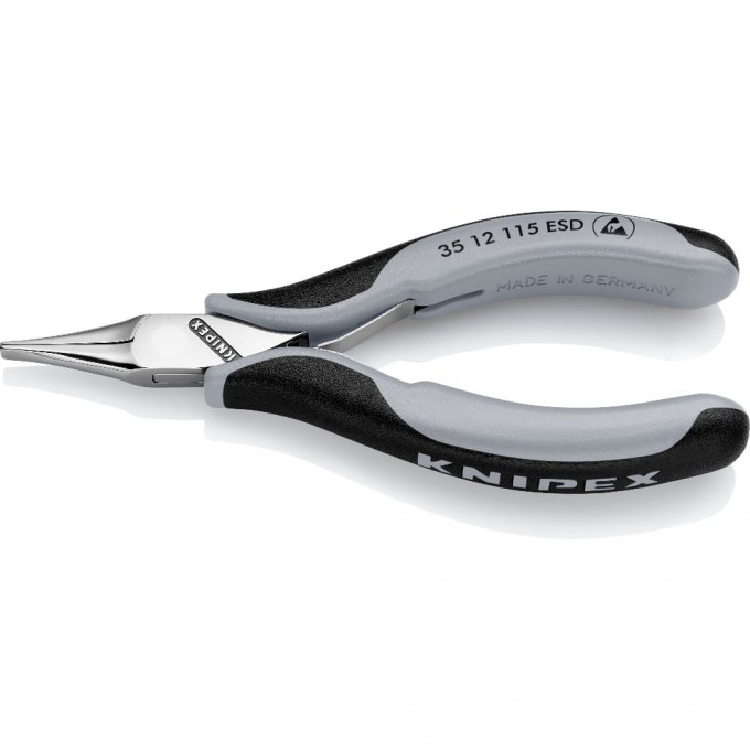 Тонкогубцы захватные антистатические KNIPEX для электроники 115 мм KN-3512115ESD