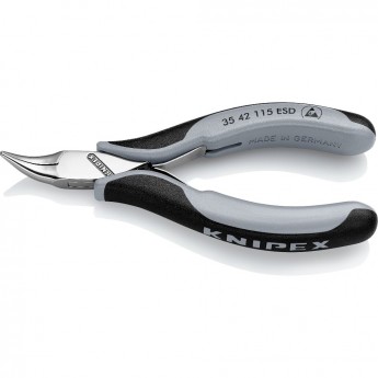 Узкогубцы изогнутые антистатические ESD KNIPEX 115 мм KN-3542115ESD