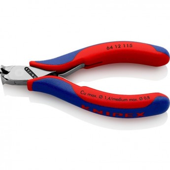 Кусачки торцевые для электроники KNIPEX 115 мм KN-6412115