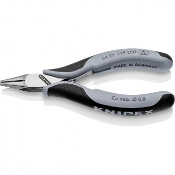 Кусачки торцевые для электроники KNIPEX 115 мм KN-6422115ESD