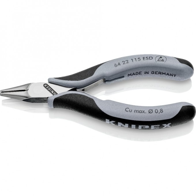 Кусачки торцевые для электроники KNIPEX 115 мм KN-6422115ESD
