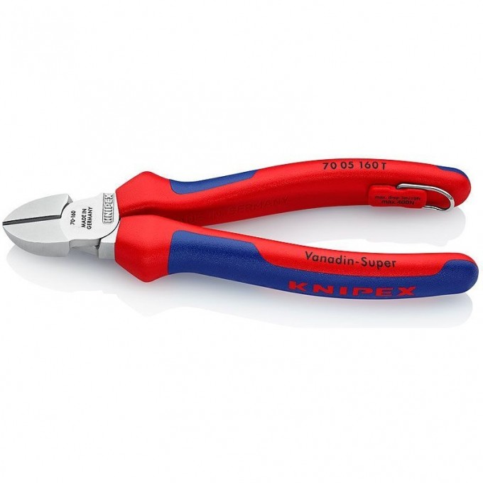 Бокорезы диагональные KNIPEX 160 мм со страховочным креплением KN-7005160T