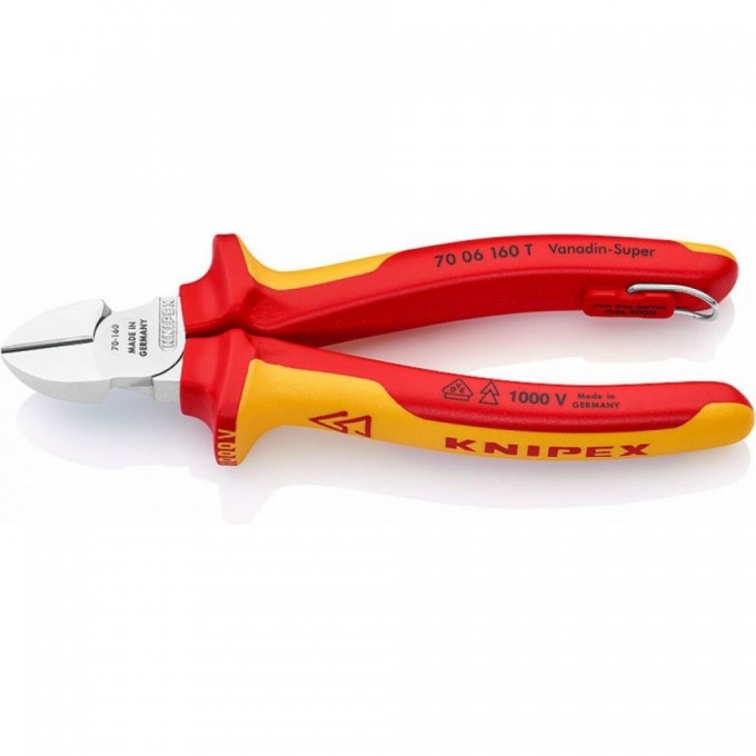 Бокорезы диэлектрические KNIPEX для мягкой и твердой проволоки KN-7006160T