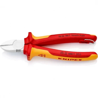 Бокорезы диэлектрические KNIPEX для мягкой и твердой проволоки KN-7006180TBK