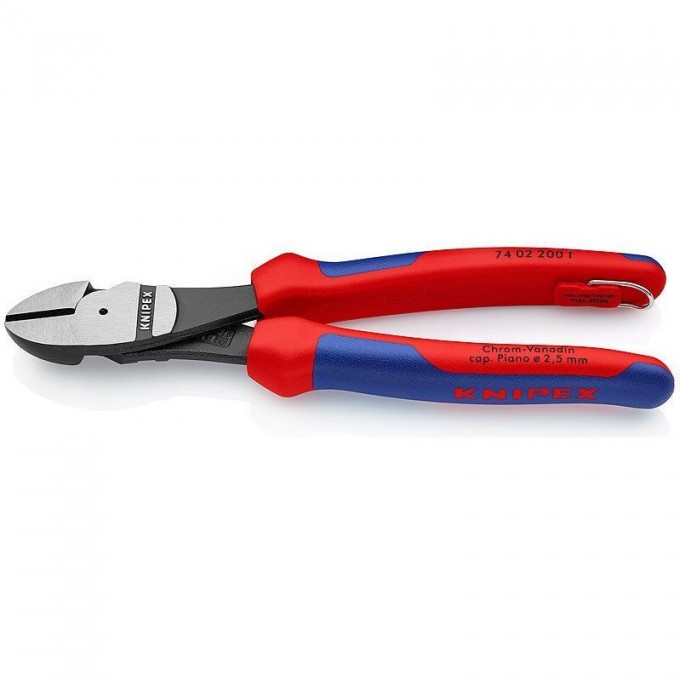 Бокорезы усиленные KNIPEX 7402200T с креплением для страховки KN-7402200T