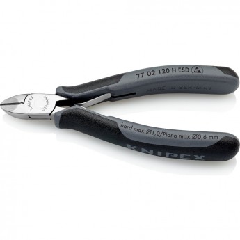 Бокорезы для электроники антистатические KNIPEX с запрессованным лезвием из твердых сплавов 120 мм KN-7702120HESD