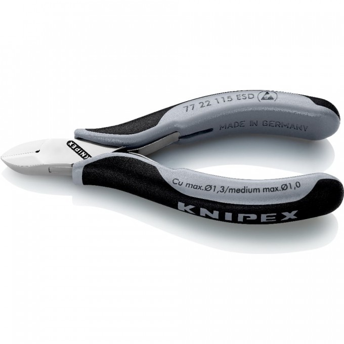 Бокорезы антистатические диагональные KNIPEX для электроники 115 мм KN-7722115ESD