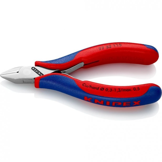 Бокорезы диагональные KNIPEX 115 мм для резки жесткого провода KN-7732115