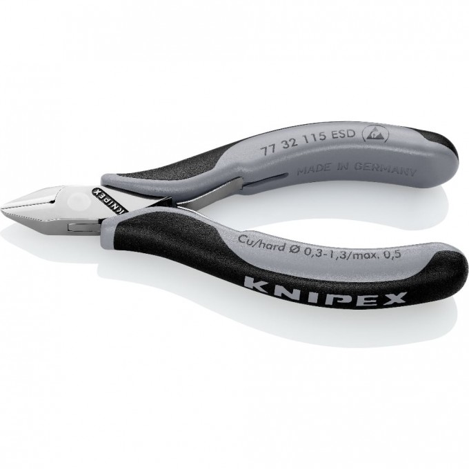 Бокорезы для электроники диагональные антистатические KNIPEX 115 мм KN-7732115ESD