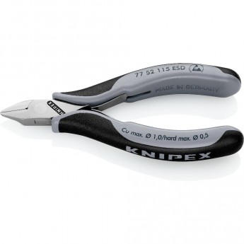 Бокорезы антистатические диагональные KNIPEX для электроники 115 мм KN-7752115ESD