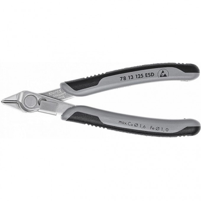 Бокорезы антистатические диагональные KNIPEX для электроники 125 мм KN-7813125ESD