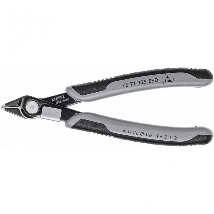 Бокорезы диагональные антистатические KNIPEX для электроники 125 мм KN-7871125ESD