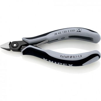 Бокорезы прецизионные диагональные антистатические KNIPEX для электроники 125 мм KN-7942125ZESD