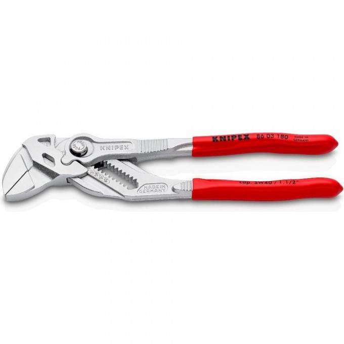 Клещи переставные-гаечные KNIPEX с хромированным покрытием 180 мм KN-8603180