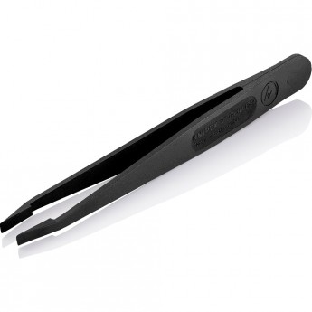 Пинцет прецизионный антистатический KNIPEX из углепластика с прямыми тупыми губками KN-920904ESD