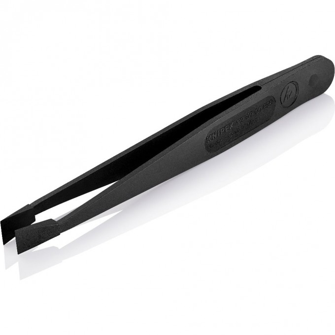 Пинцет прецизионный антистатический KNIPEX углепластиковый прямые тупые губки 120 мм KN-920905ESD