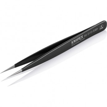 Пинцет прецизионный антистатический KNIPEX с прямыми остроконечными губками KN-922101ESD