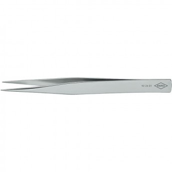 Пинцет захватный прецизионный KNIPEX с прямыми особо тонкими губками, никелированный 120 мм KN-922401