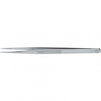 Пинцет прецизионный захватный KNIPEX прямой рифленый никелированный 155 мм KN-922434