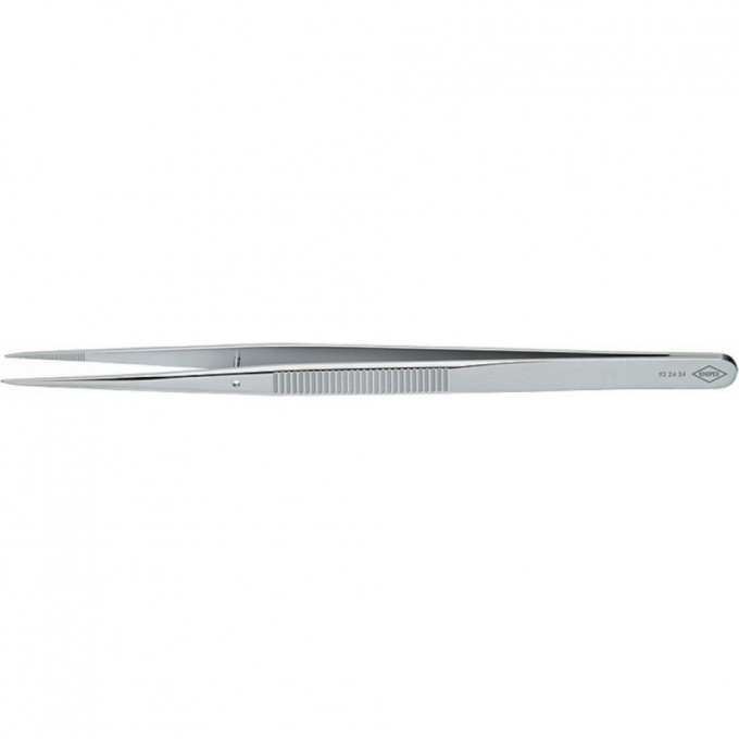 Пинцет прецизионный захватный KNIPEX прямой рифленый никелированный 155 мм KN-922434