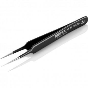Пинцет антистатический прецизионный KNIPEX с прямыми остроконечными губками KN-922871ESD