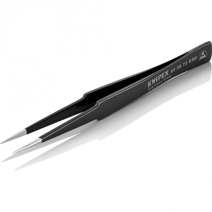 Пинцет прецизионный антистатический KNIPEX с прямыми остроконечными губками KN-922872ESD