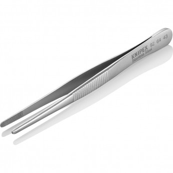 Пинцет прецизионный прямой тупой KNIPEX никелированный KN-926443