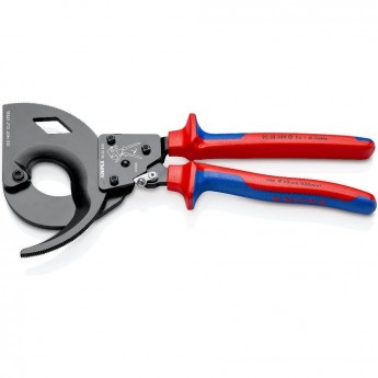 Секторные ножницы с храповым механизмом KNIPEX для медных и алюминиевых кабелей до 600 мм² KN-9532320