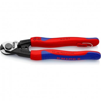 Тросорез ручной KNIPEX для медного кабеля до 7 мм², проволоки до ⌀4 мм, троса до ⌀5 мм, рояльной струны до ⌀2,5 мм KN-9562190T