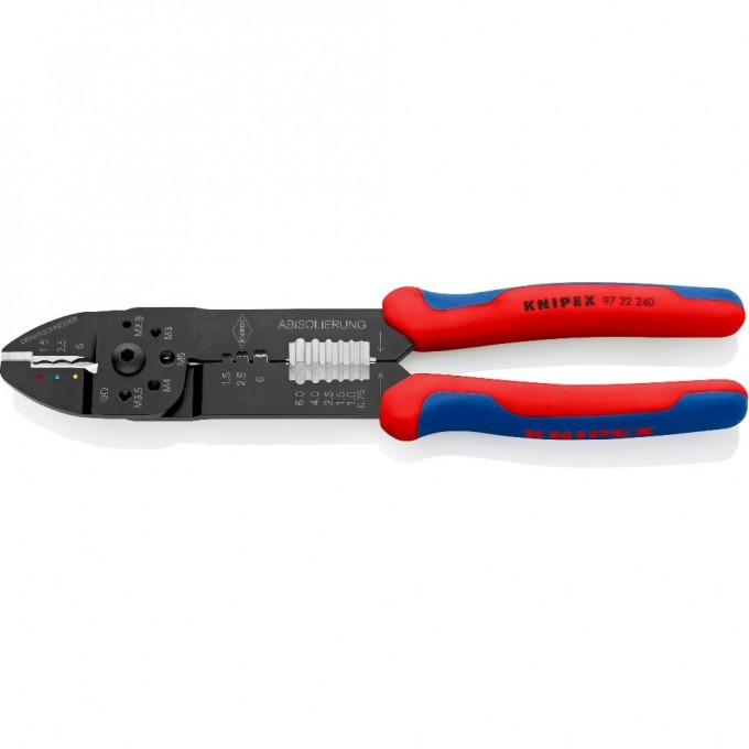 Пресс-клещи многофункциональные KNIPEX для резки, снятия изоляции и опрессовки 0. мм KN-9722240