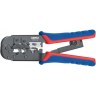 Кримпер для опрессовки штекеров Western KNIPEX RJ 11/12 (9,65 мм) и RJ 45 (11,68 мм) KN-975110