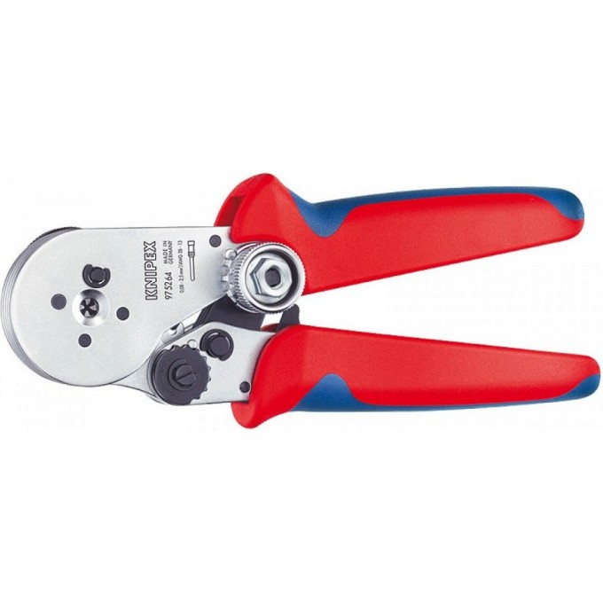 Кримпер для тетрагональной опрессовки точеных контактов KNIPEX диапазон 0.08–2.5 мм² KN-975264