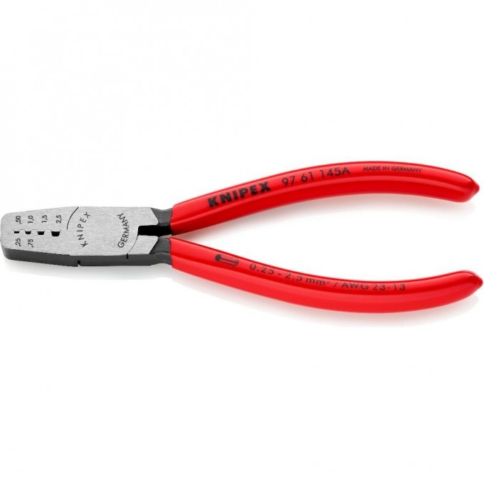 Кримпер ручной для обжима контактных гильз KNIPEX 0..5 мм² KN-9761145A